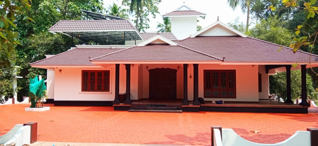 The homestay frontage on a bright morning
